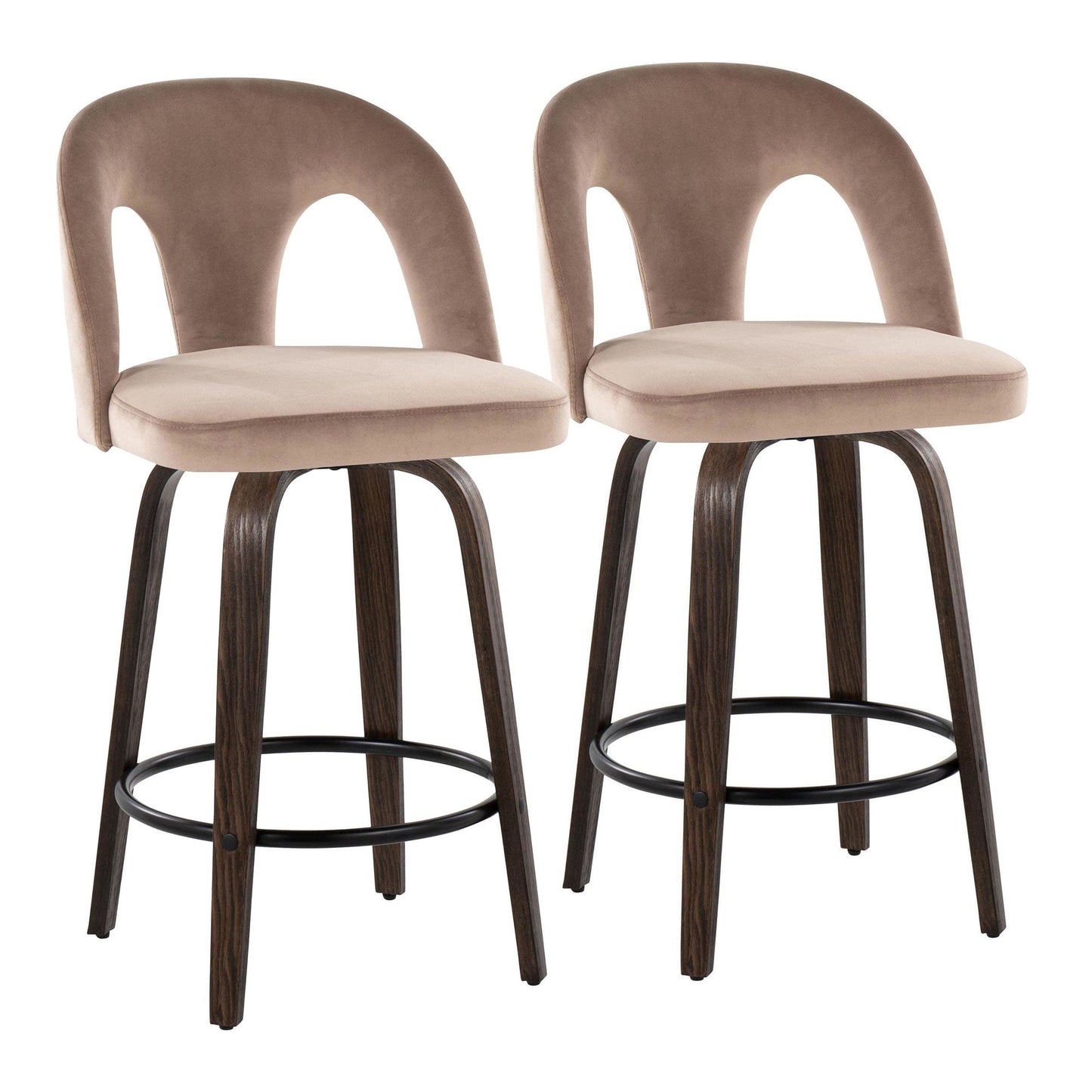 Majestic Office Furniture Upholstered 26" Fixed-Height Counter Stool - Set of 2