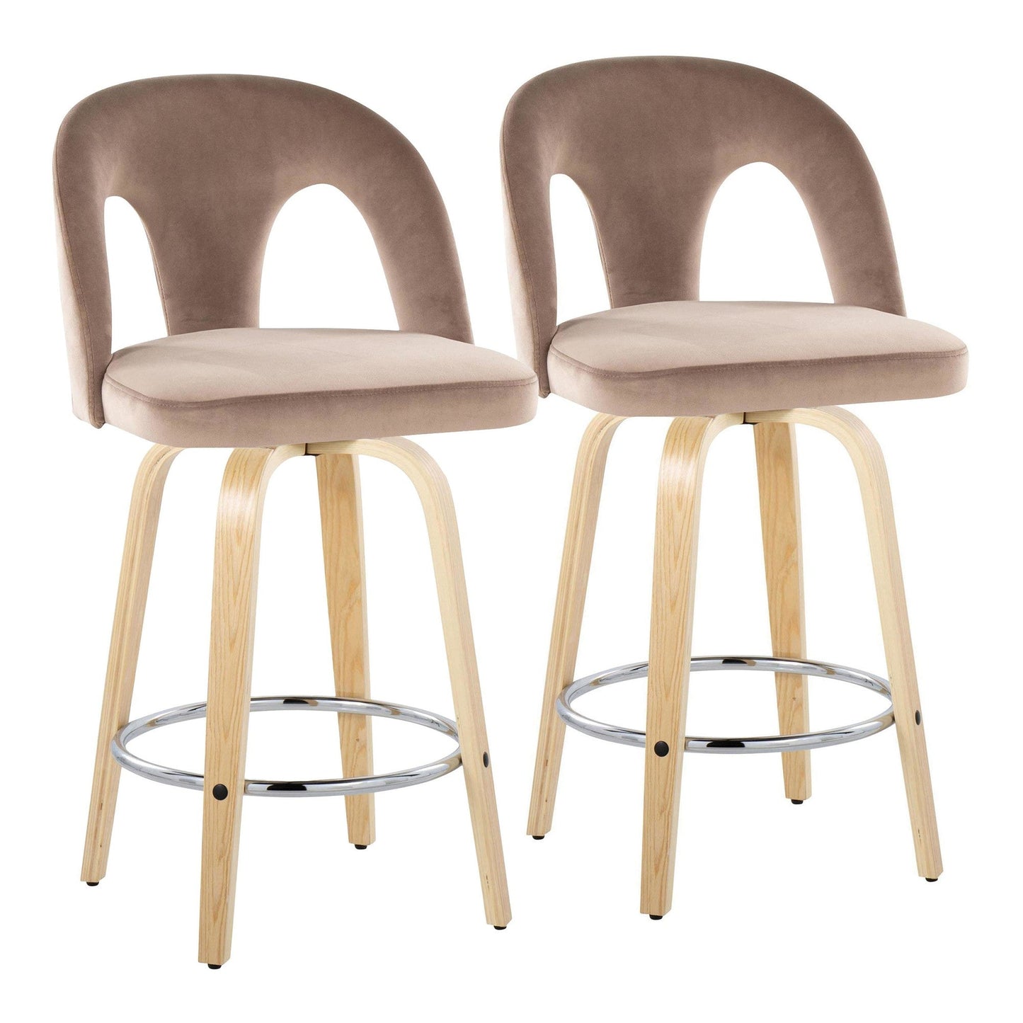 Majestic Office Furniture Upholstered 26" Fixed-Height Counter Stool - Set of 2