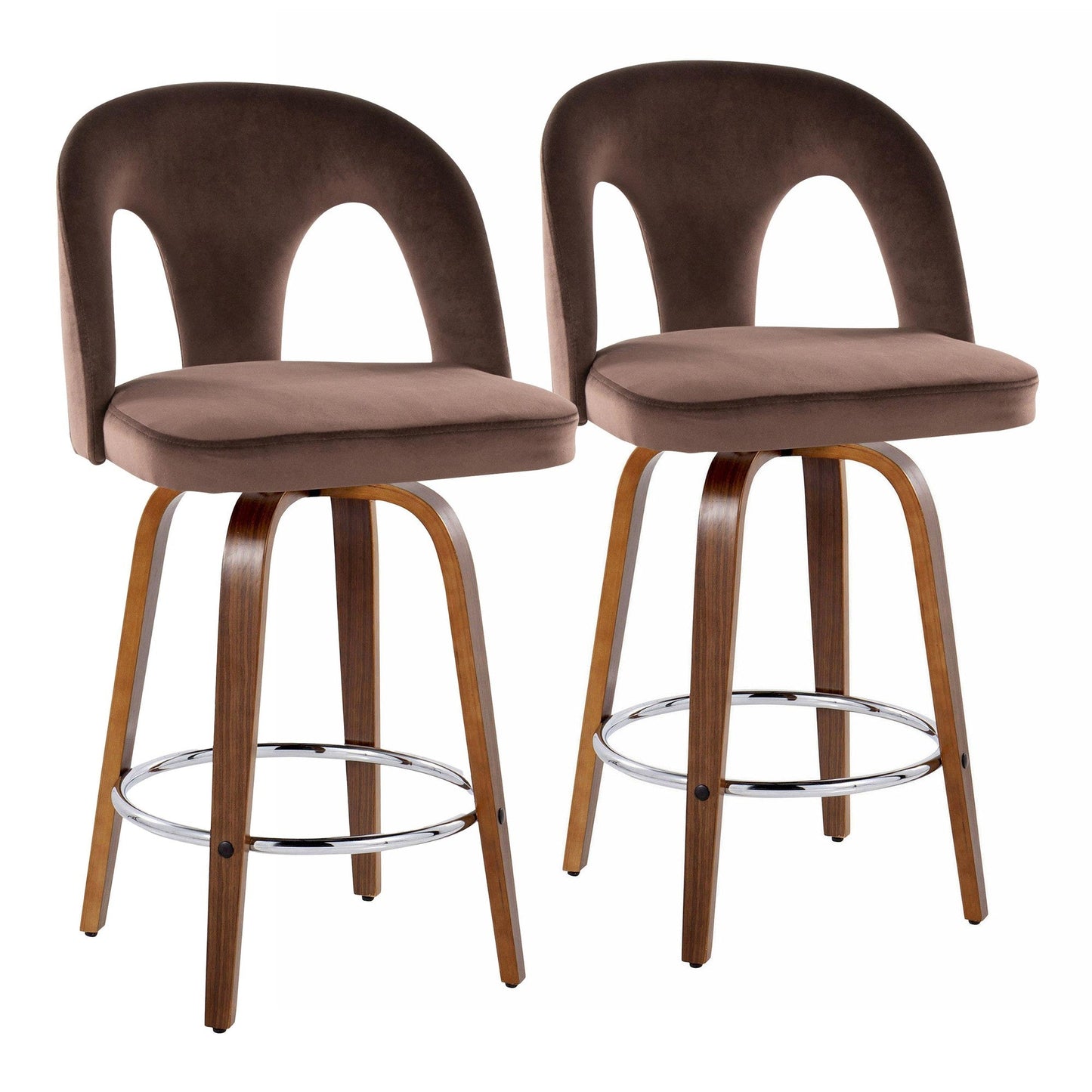 Majestic Office Furniture Upholstered 26" Fixed-Height Counter Stool - Set of 2