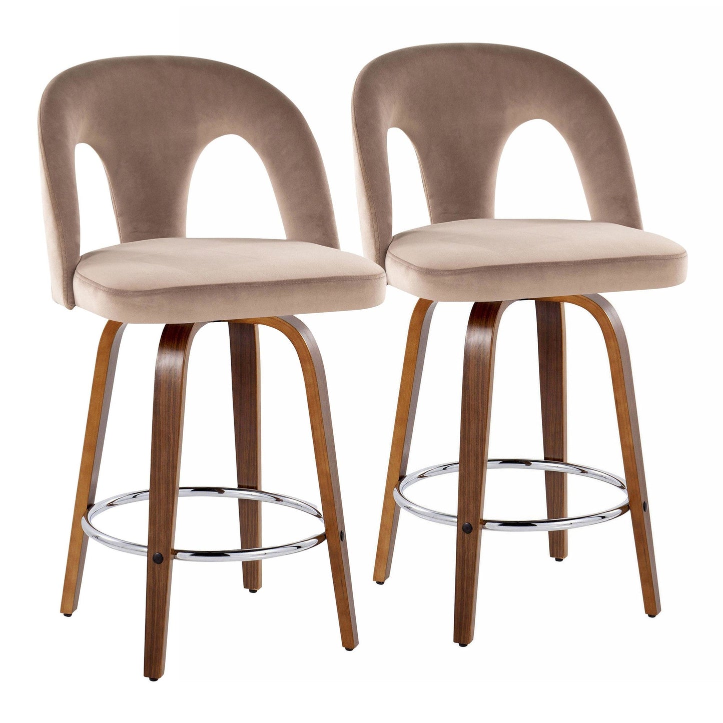 Majestic Office Furniture Upholstered 26" Fixed-Height Counter Stool - Set of 2