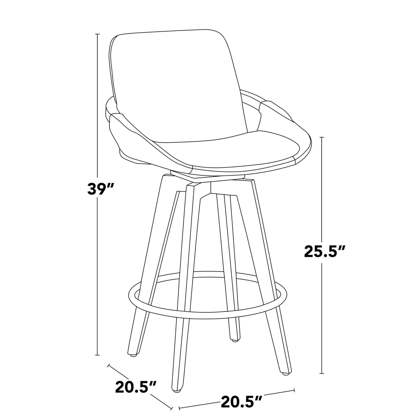Majestic Office Furniture 26" Fixed-Height Counter Stool