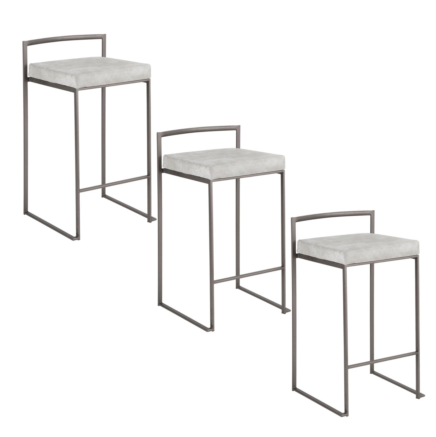 Majestic Office Furniture Stacker 26" Fixed-Height Counter Stool - Set Of 3