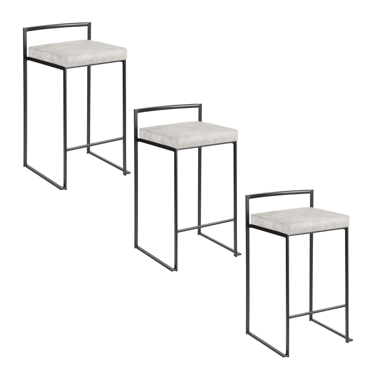 Majestic Office Furniture Stacker 26" Fixed-Height Counter Stool - Set Of 3