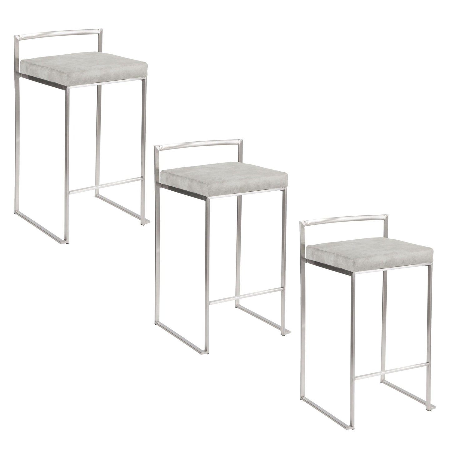 Majestic Office Furniture Stacker 26" Fixed-Height Counter Stool - Set Of 3