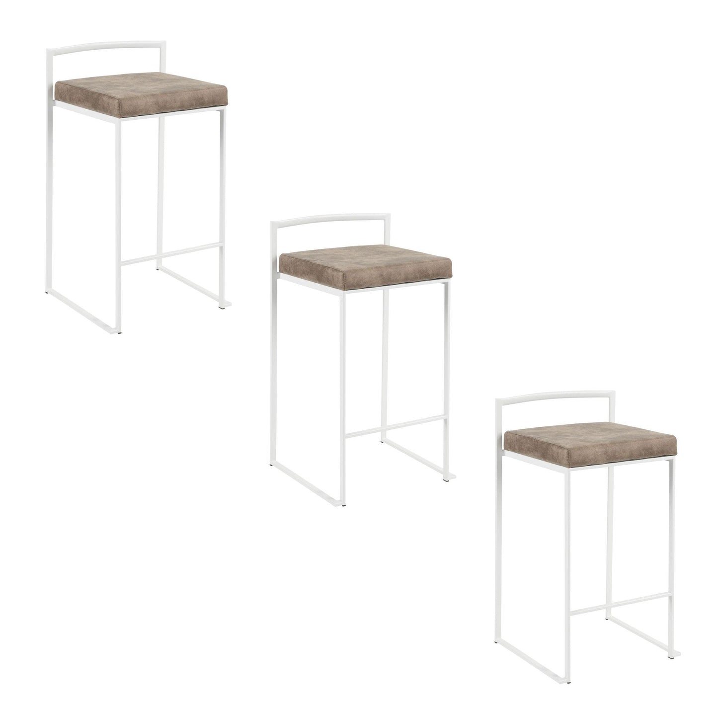 Majestic Office Furniture Stacker 26" Fixed-Height Counter Stool - Set Of 3