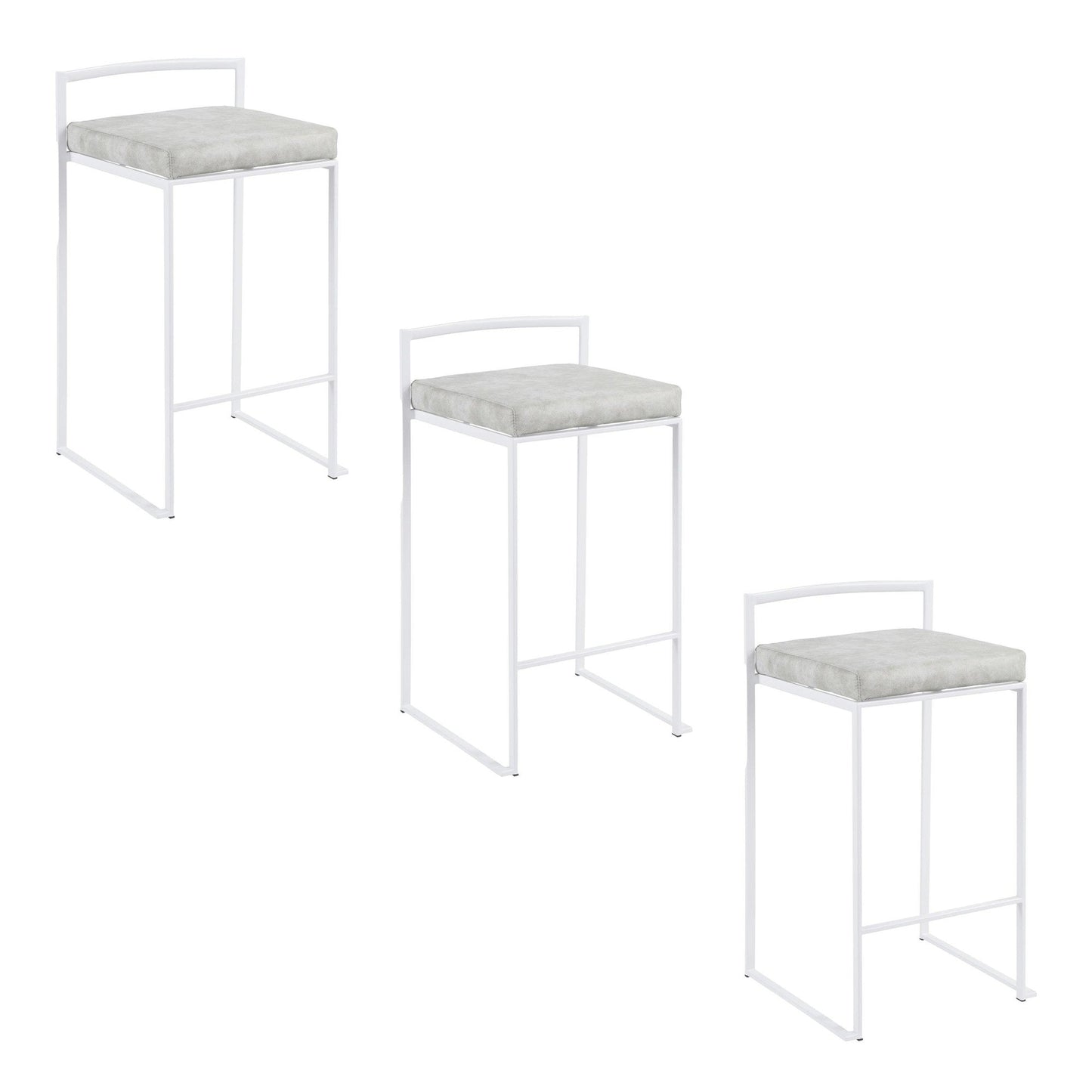 Majestic Office Furniture Stacker 26" Fixed-Height Counter Stool - Set Of 3
