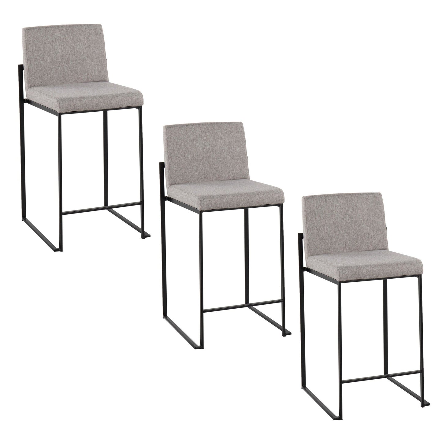 Majestic Office Furniture High Back 26" Fixed-Height Counter Stool - Set Of 3
