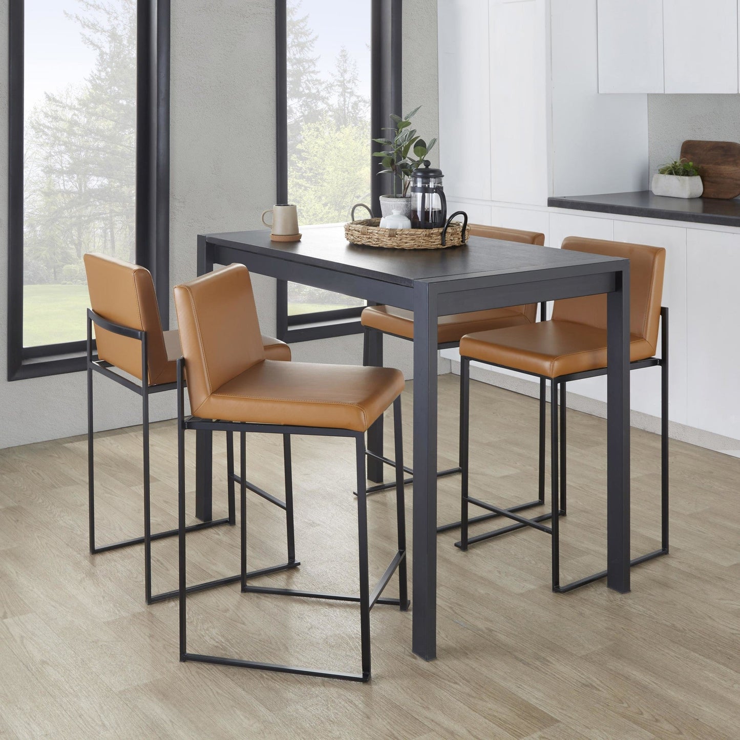 Majestic Office Furniture High Back 26" Fixed-Height Counter Stool - Set of 2