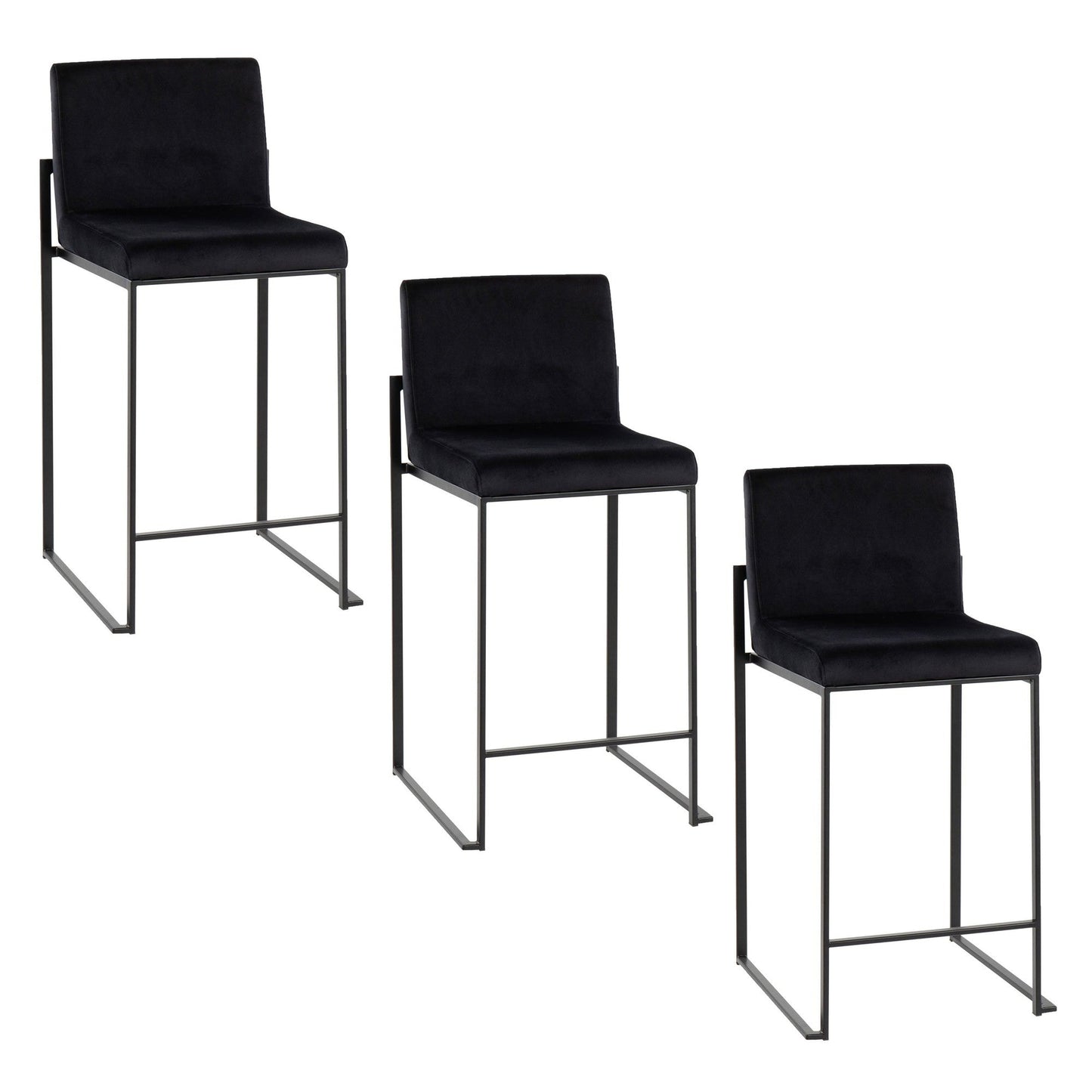 Majestic Office Furniture High Back 26" Fixed-Height Counter Stool - Set Of 3