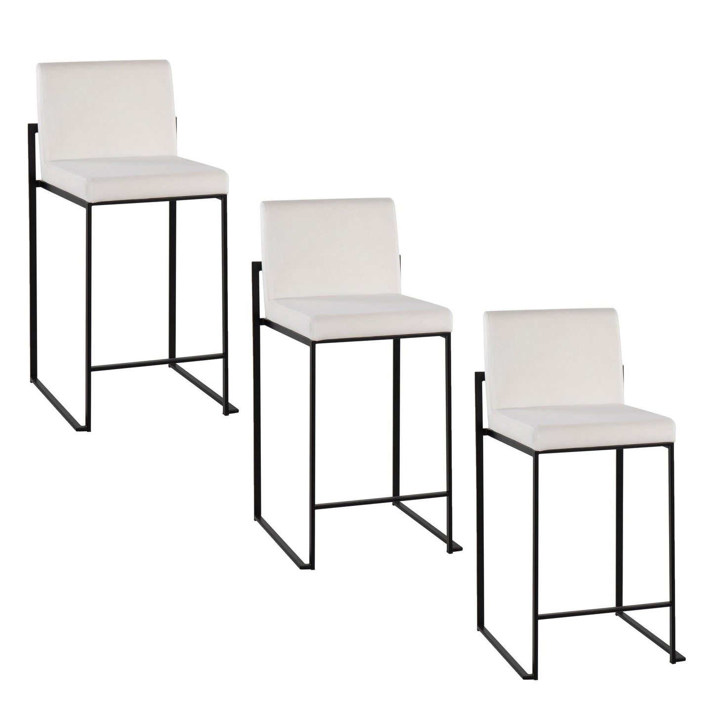 Majestic Office Furniture High Back 26" Fixed-Height Counter Stool - Set Of 3