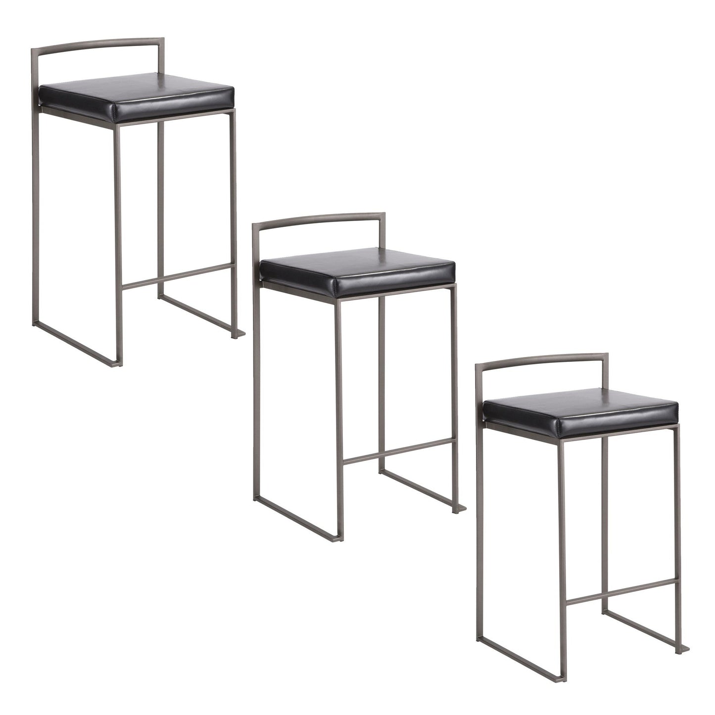 Majestic Office Furniture Stacker 26" Fixed-Height Counter Stool - Set Of 3