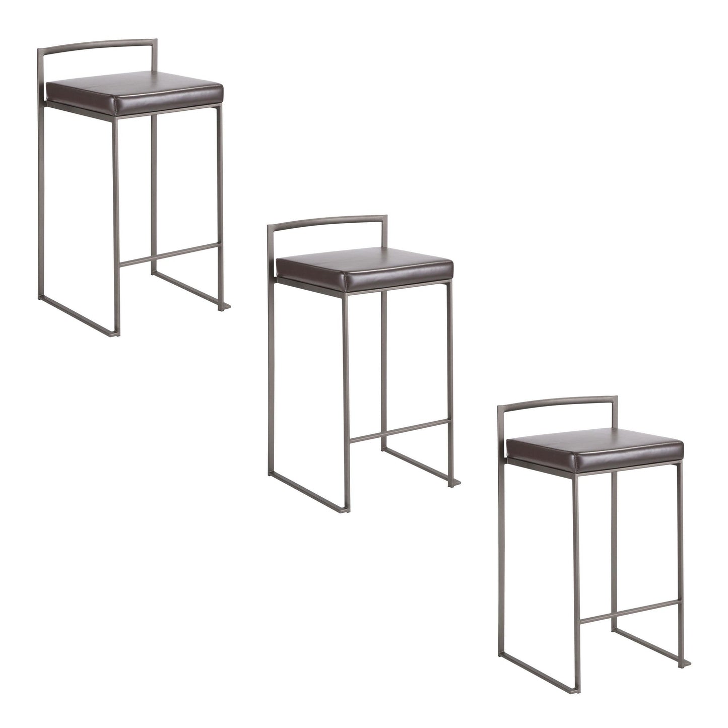 Majestic Office Furniture Stacker 26" Fixed-Height Counter Stool - Set Of 3