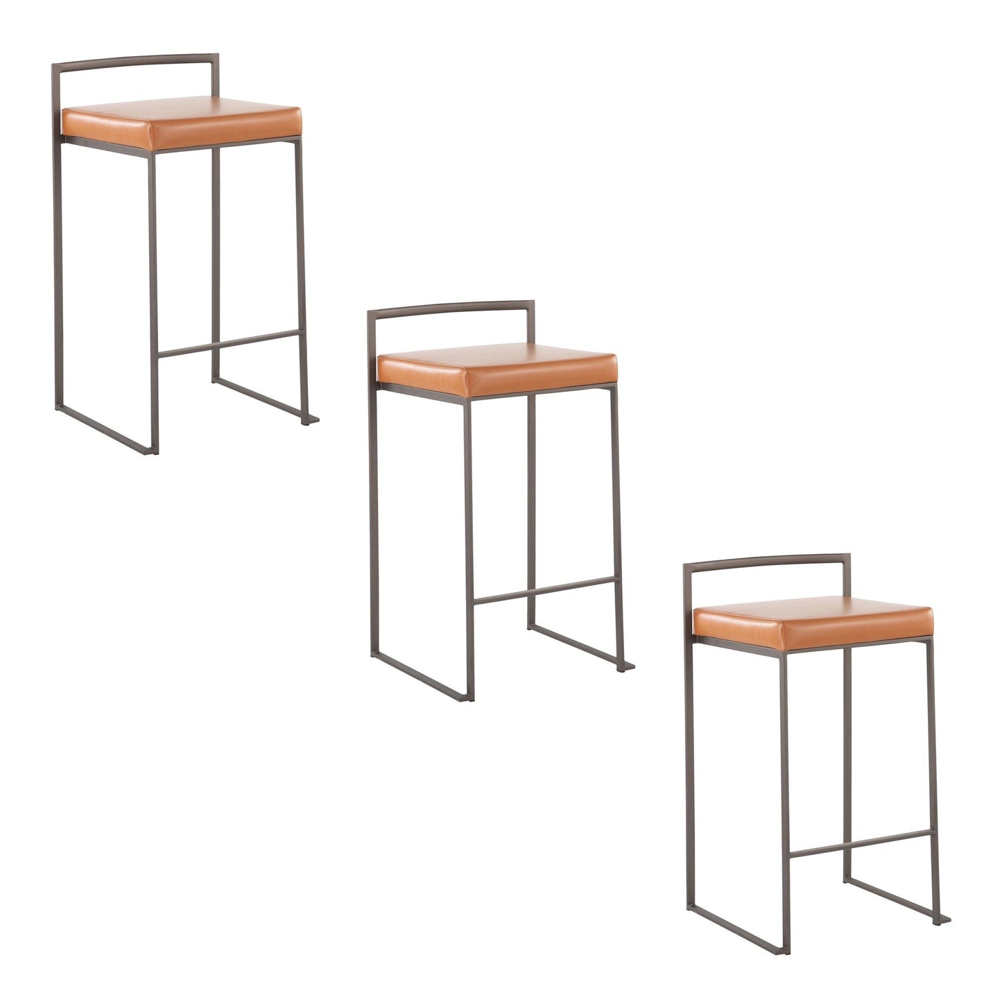 Majestic Office Furniture Stacker 26" Fixed-Height Counter Stool - Set Of 3