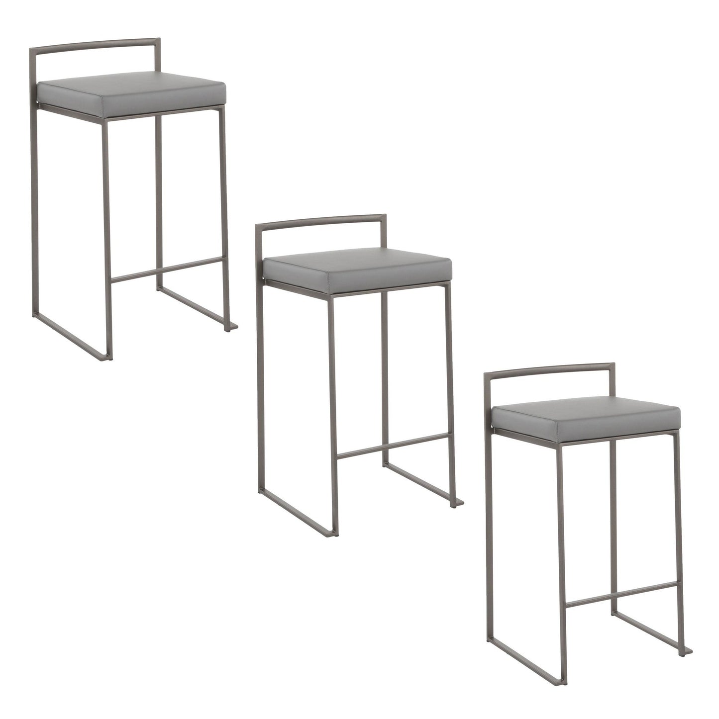 Majestic Office Furniture Stacker 26" Fixed-Height Counter Stool - Set Of 3