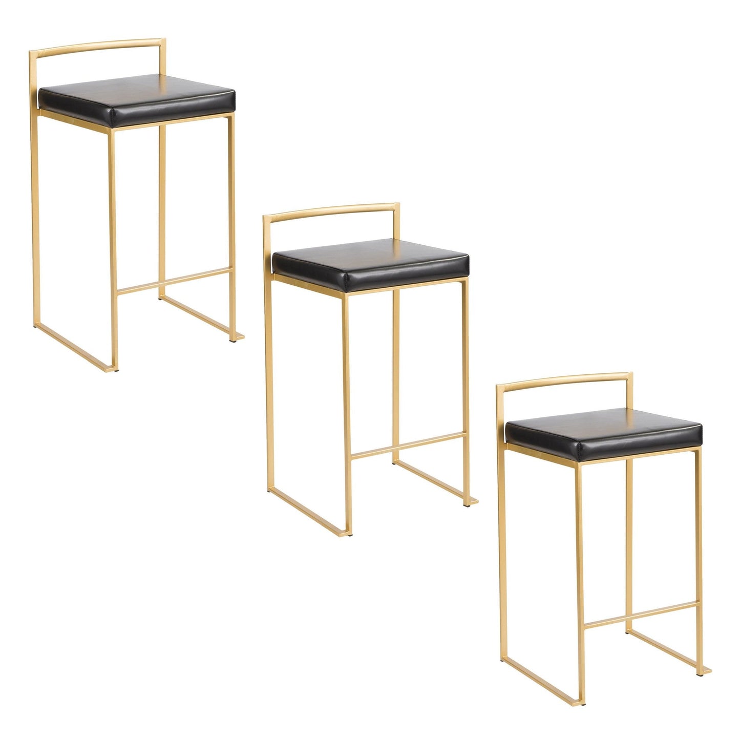 Majestic Office Furniture Stacker 26" Fixed-Height Counter Stool - Set Of 3
