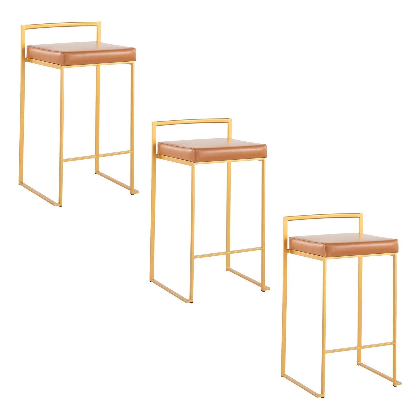 Majestic Office Furniture Stacker 26" Fixed-Height Counter Stool - Set Of 3