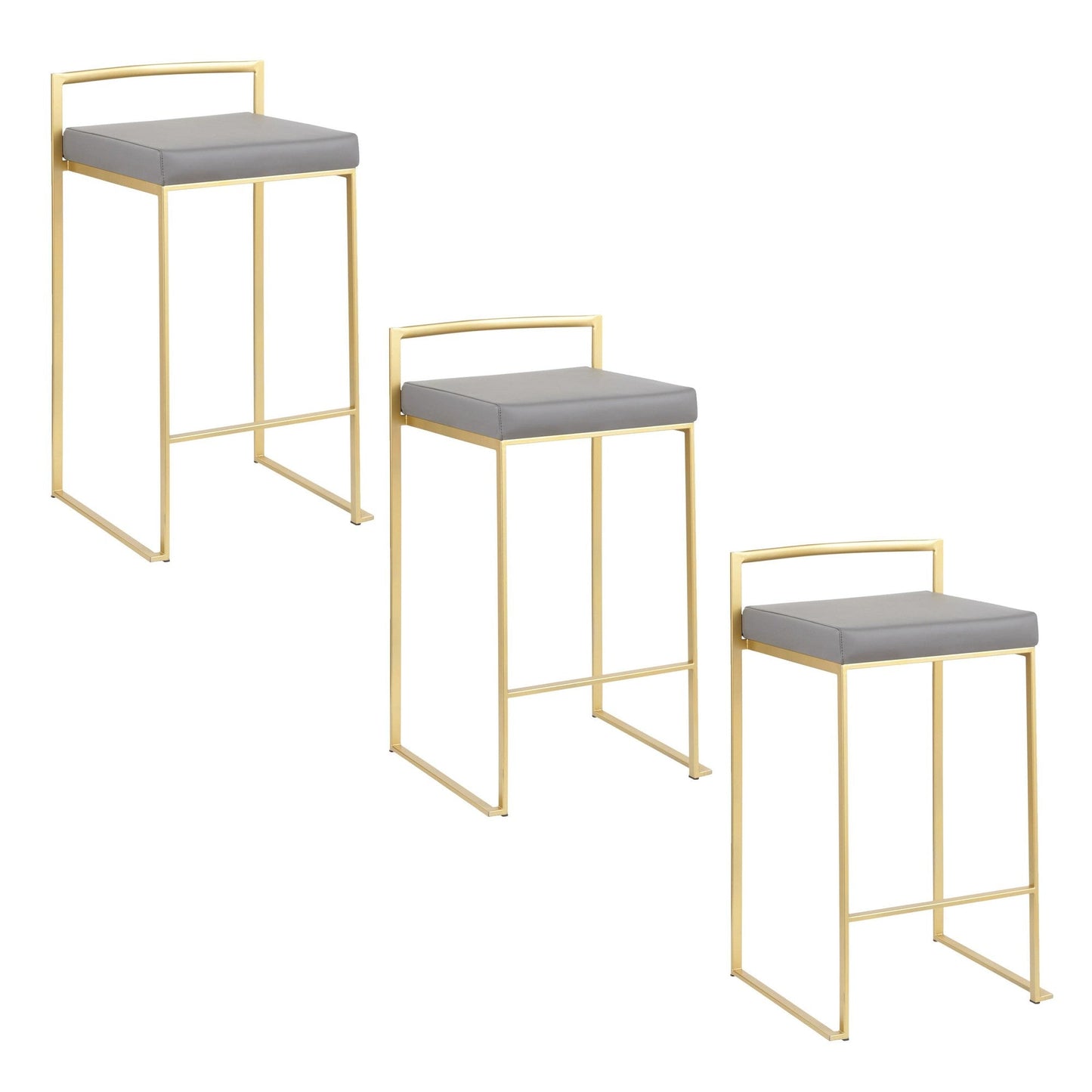 Majestic Office Furniture Stacker 26" Fixed-Height Counter Stool - Set Of 3