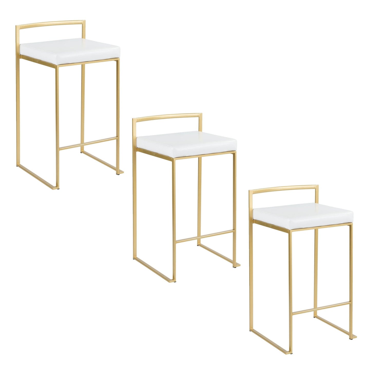 Majestic Office Furniture Stacker 26" Fixed-Height Counter Stool - Set Of 3