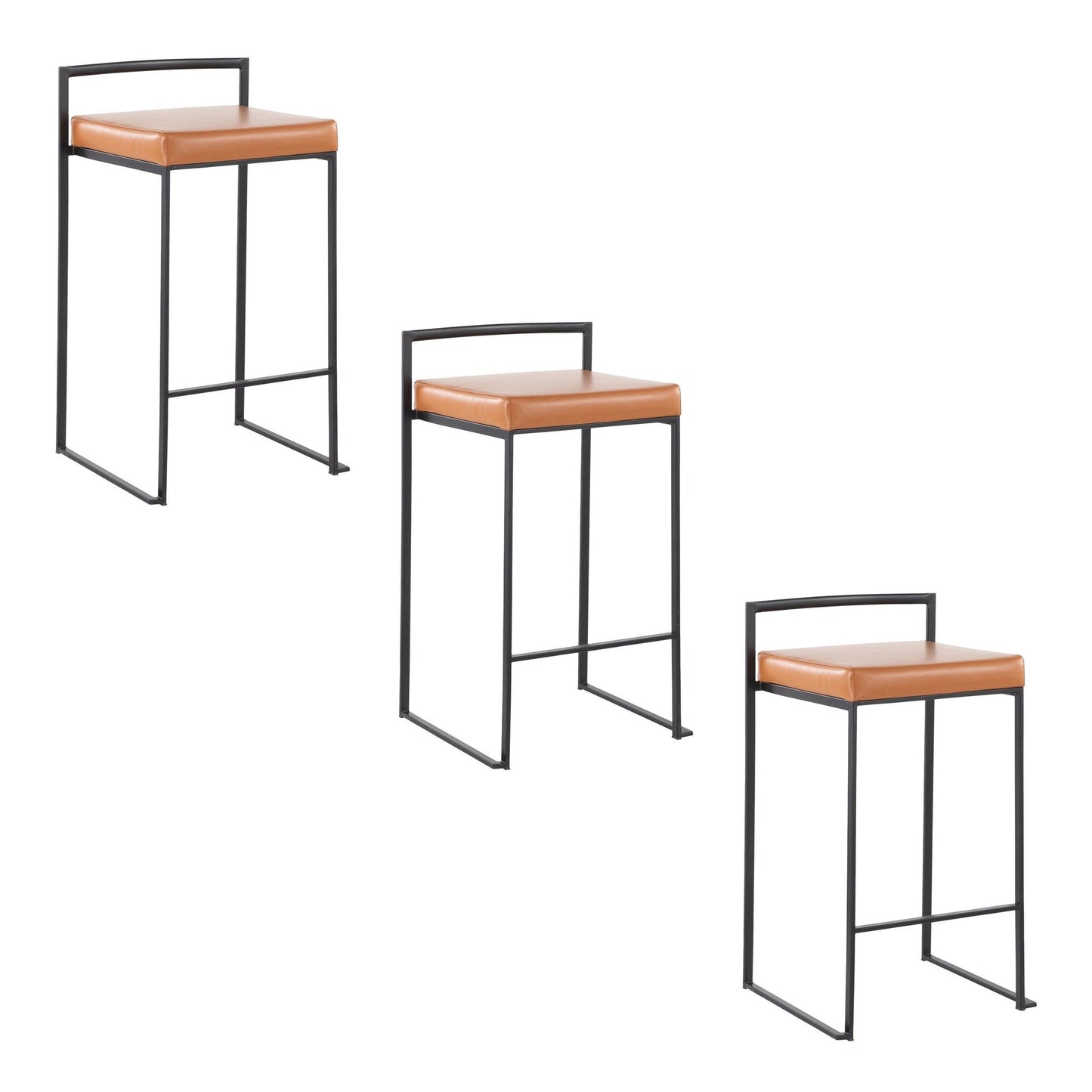 Majestic Office Furniture Stacker 26" Fixed-Height Counter Stool - Set Of 3