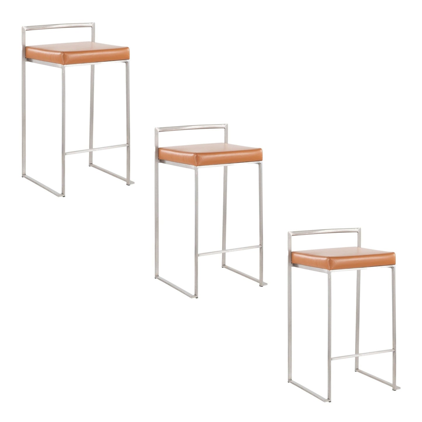 Majestic Office Furniture Stacker 26" Fixed-Height Counter Stool - Set Of 3