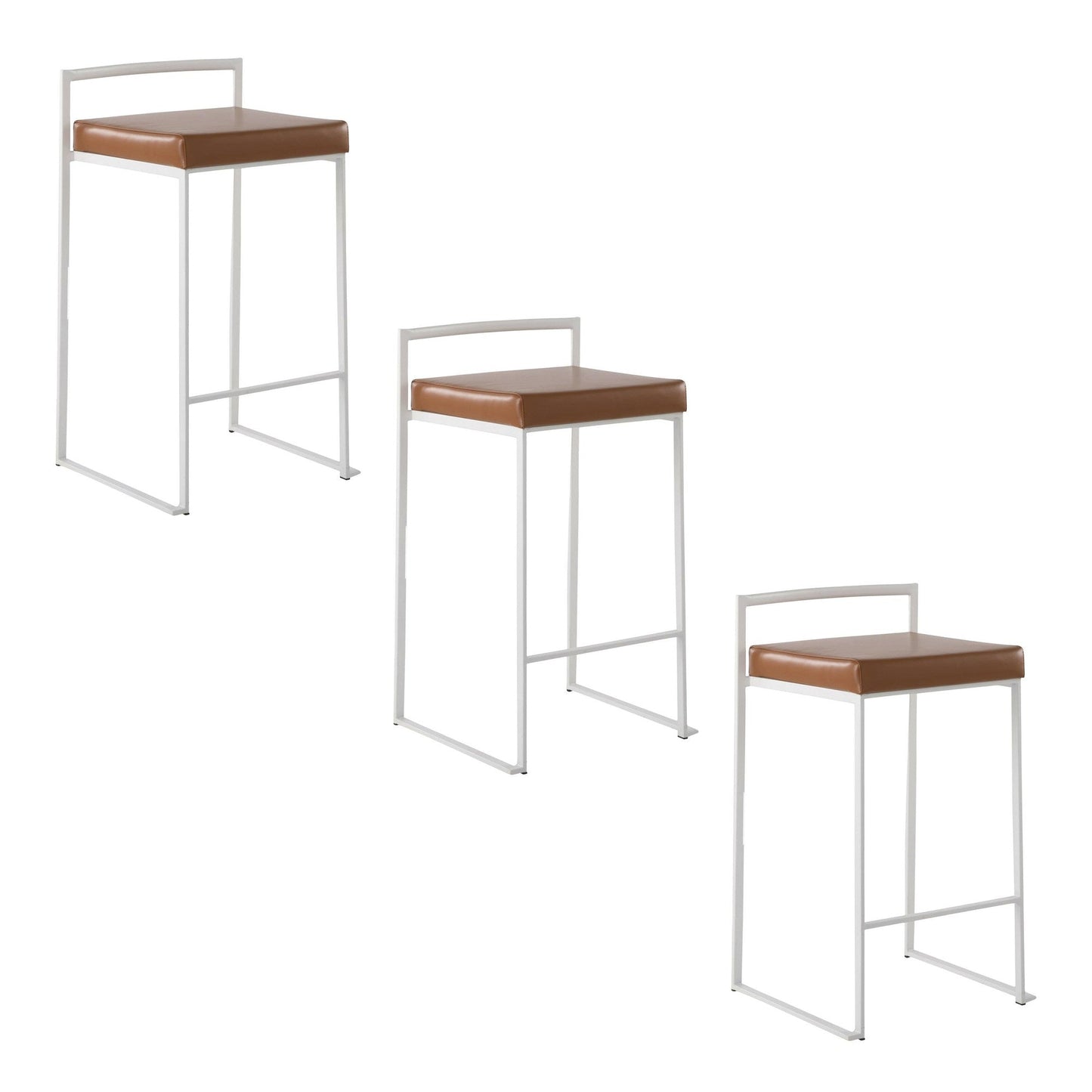 Majestic Office Furniture Stacker 26" Fixed-Height Counter Stool - Set Of 3