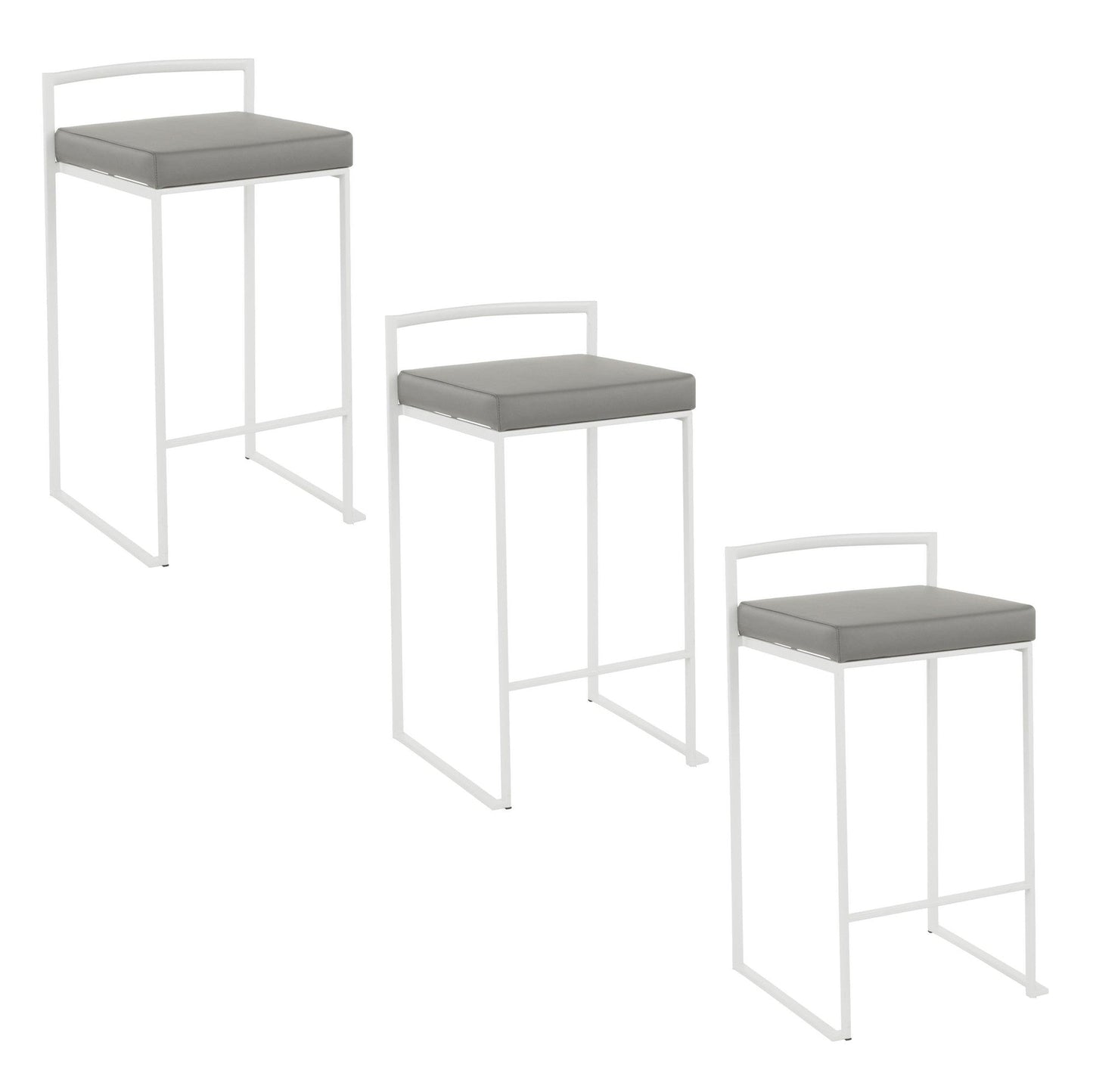 Majestic Office Furniture Stacker 26" Fixed-Height Counter Stool - Set Of 3