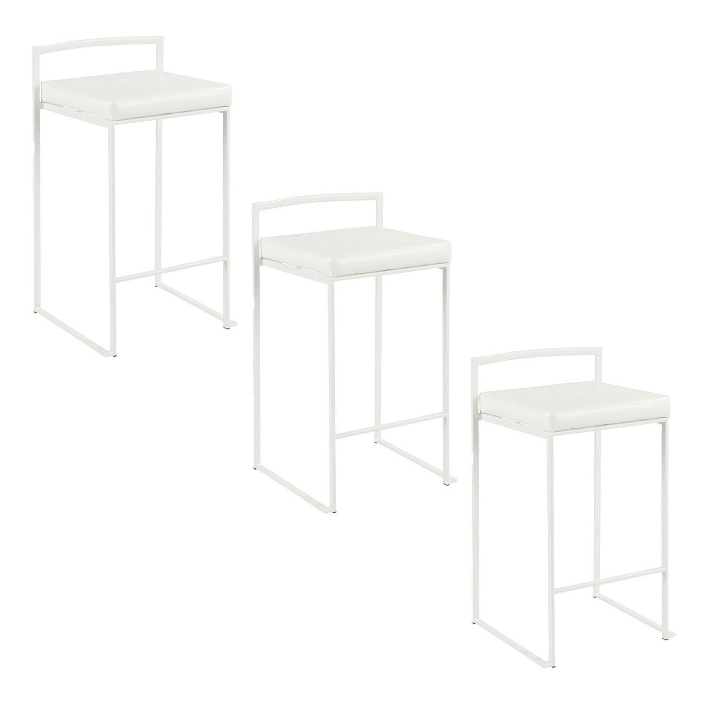 Majestic Office Furniture Stacker 26" Fixed-Height Counter Stool - Set Of 3