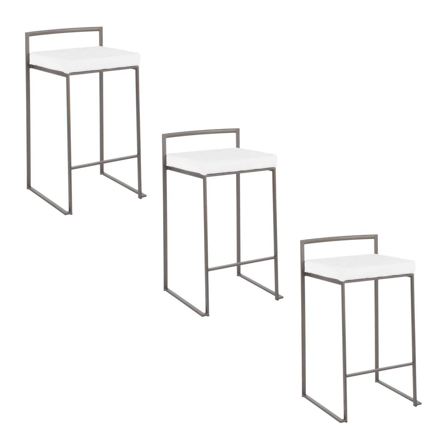 Majestic Office Furniture Stacker 26" Fixed-Height Counter Stool - Set Of 3