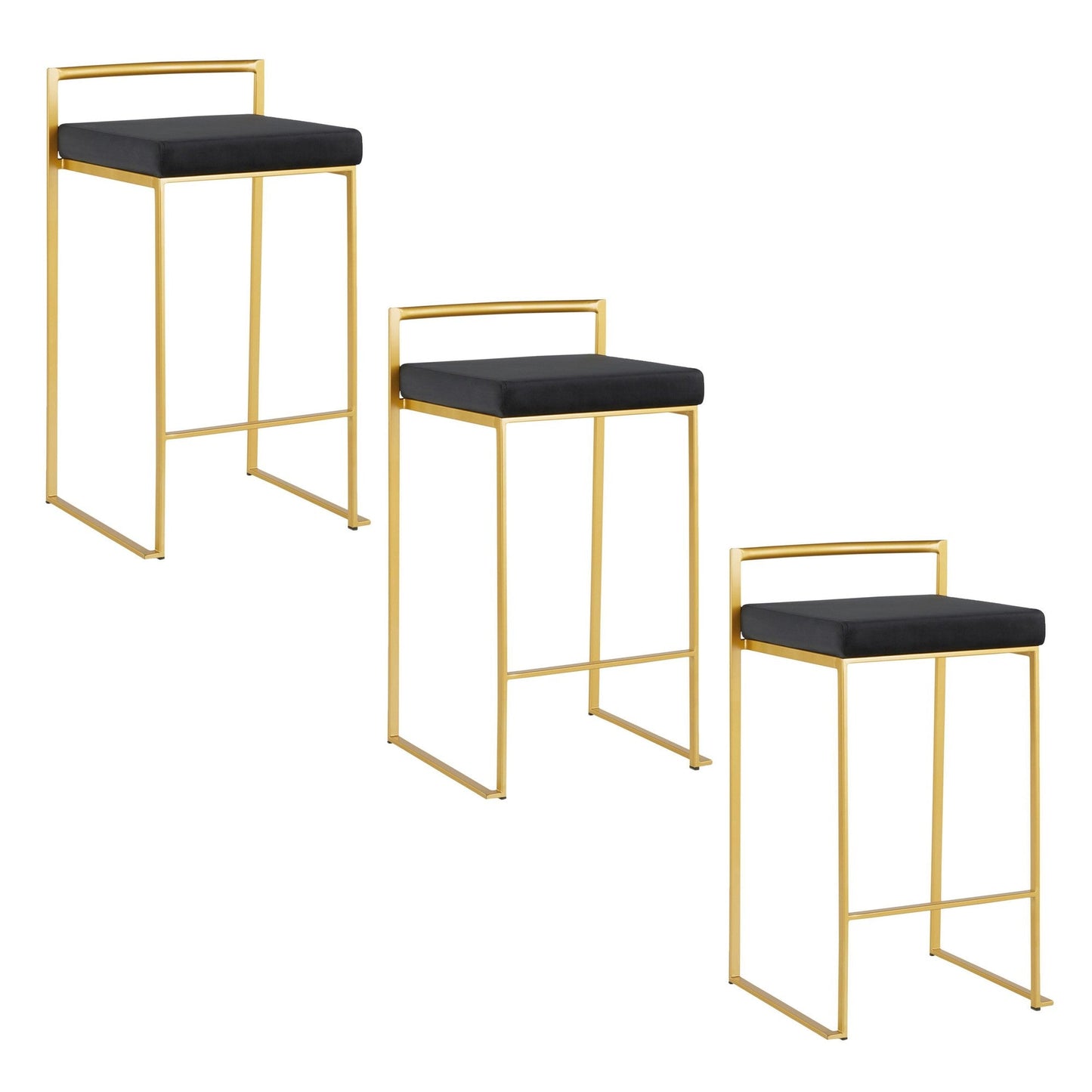 Majestic Office Furniture Stacker 26" Fixed-Height Counter Stool - Set Of 3