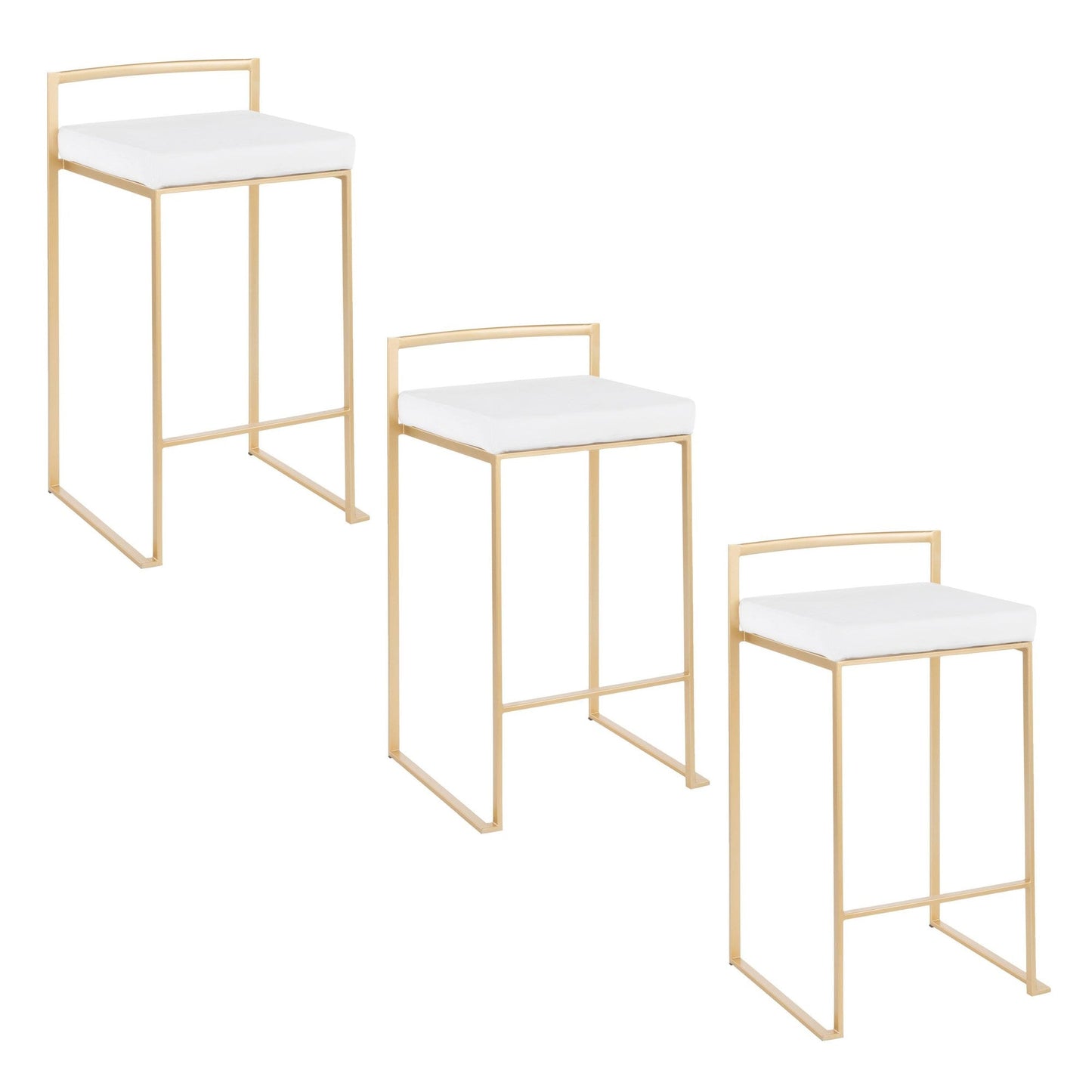 Majestic Office Furniture Stacker 26" Fixed-Height Counter Stool - Set Of 3