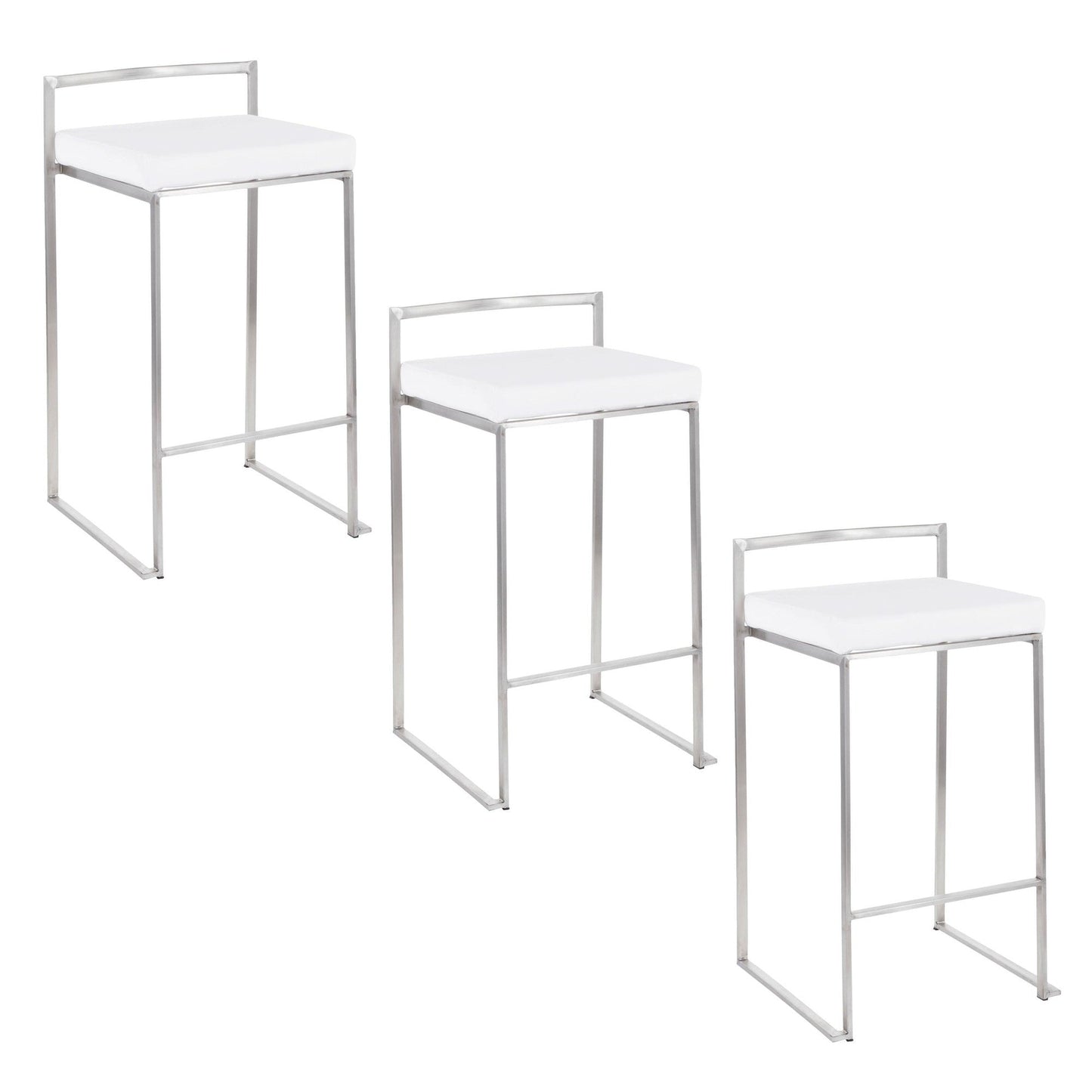 Majestic Office Furniture Stacker 26" Fixed-Height Counter Stool - Set Of 3