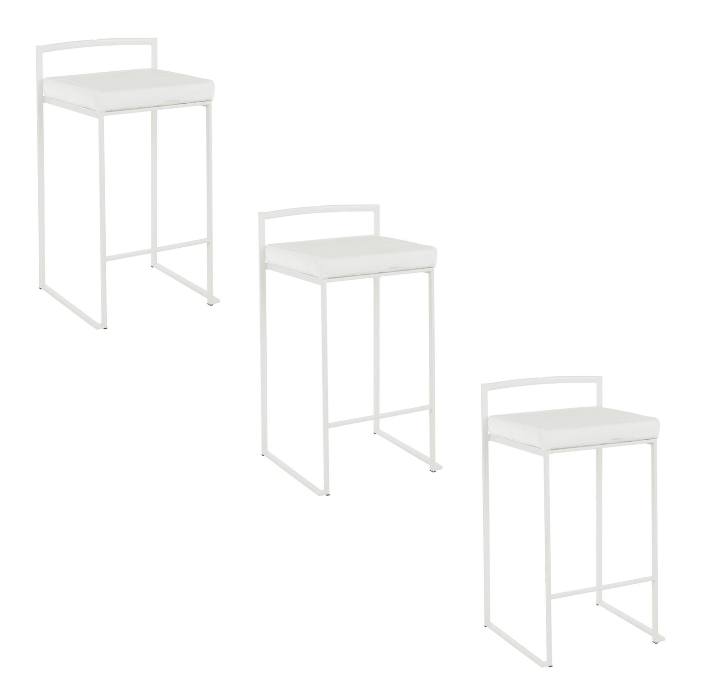 Majestic Office Furniture Stacker 26" Fixed-Height Counter Stool - Set Of 3