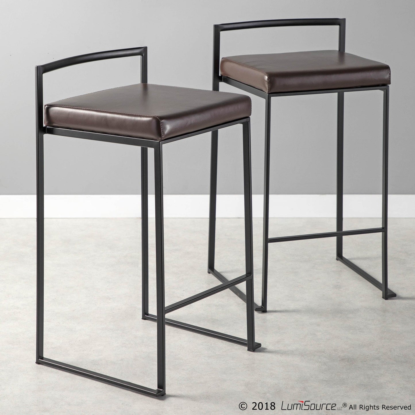 Majestic Office Furniture Stacker 26" Fixed-Height Counter Stool - Set of 2