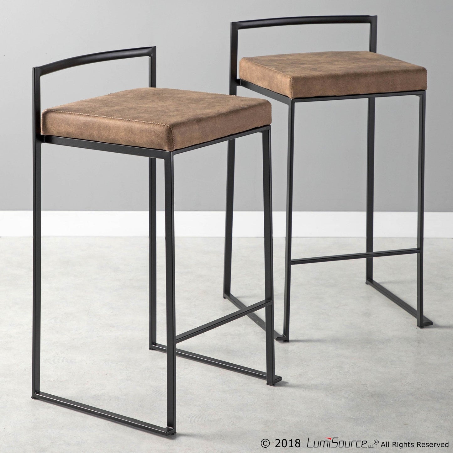 Majestic Office Furniture Stacker 26" Fixed-Height Counter Stool - Set of 2