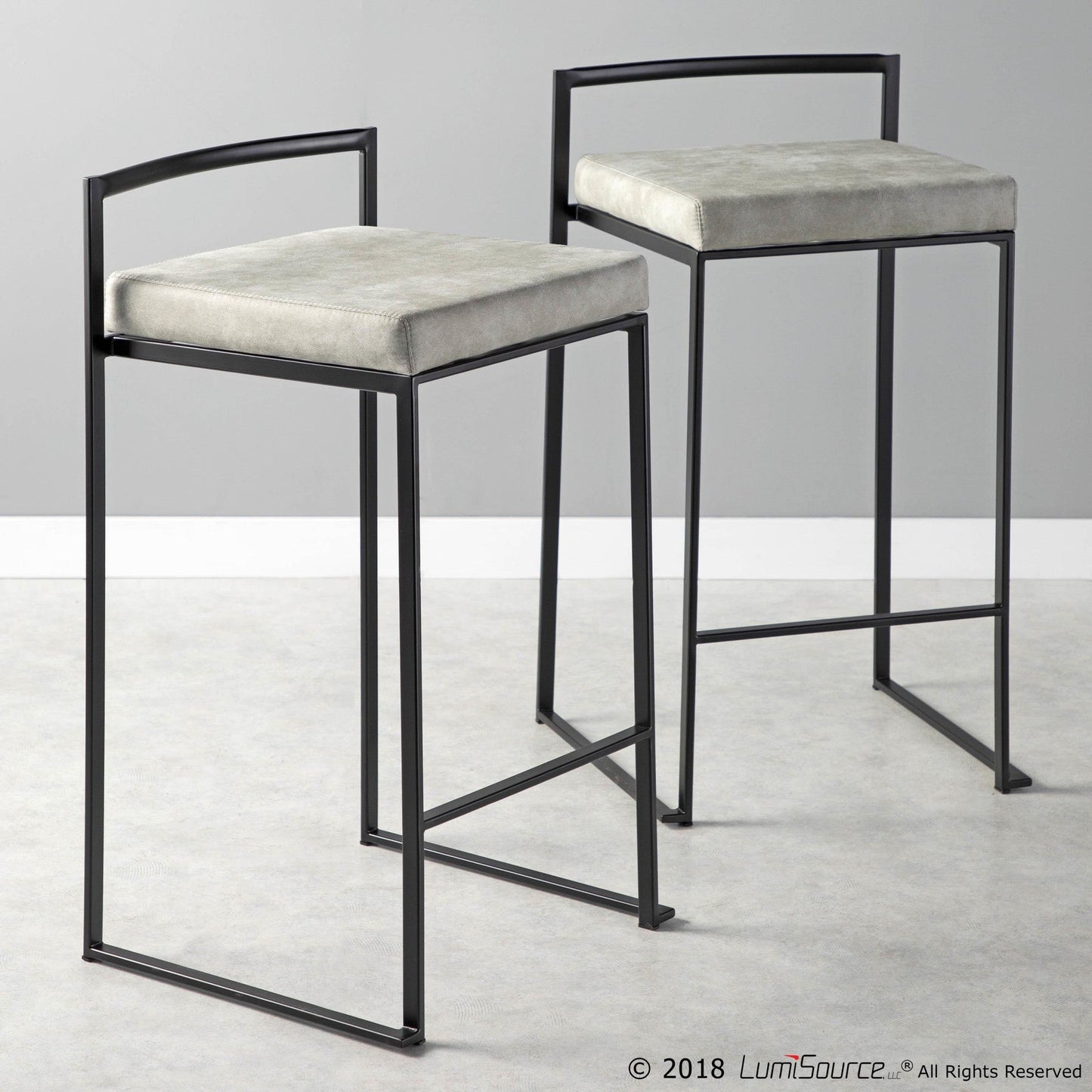 Majestic Office Furniture Stacker 26" Fixed-Height Counter Stool - Set of 2