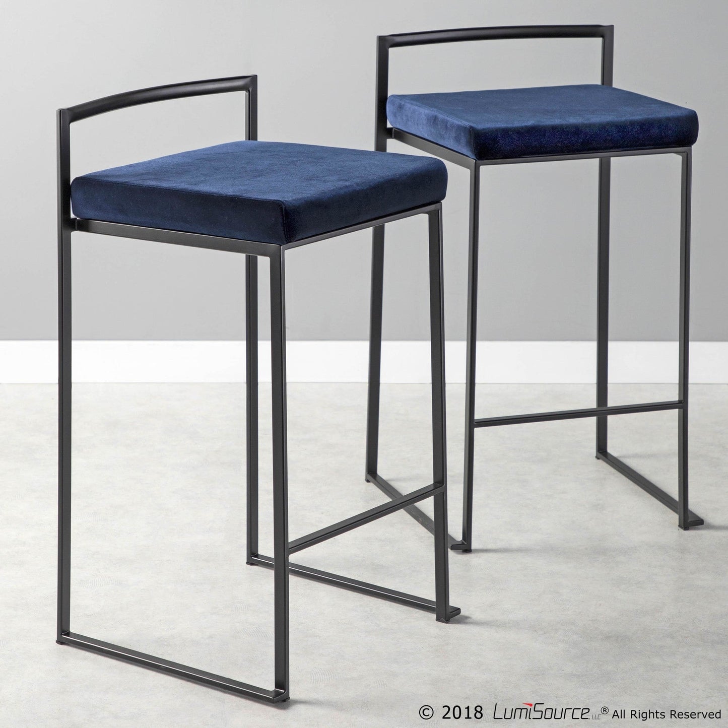 Majestic Office Furniture Stacker 26" Fixed-Height Counter Stool - Set of 2