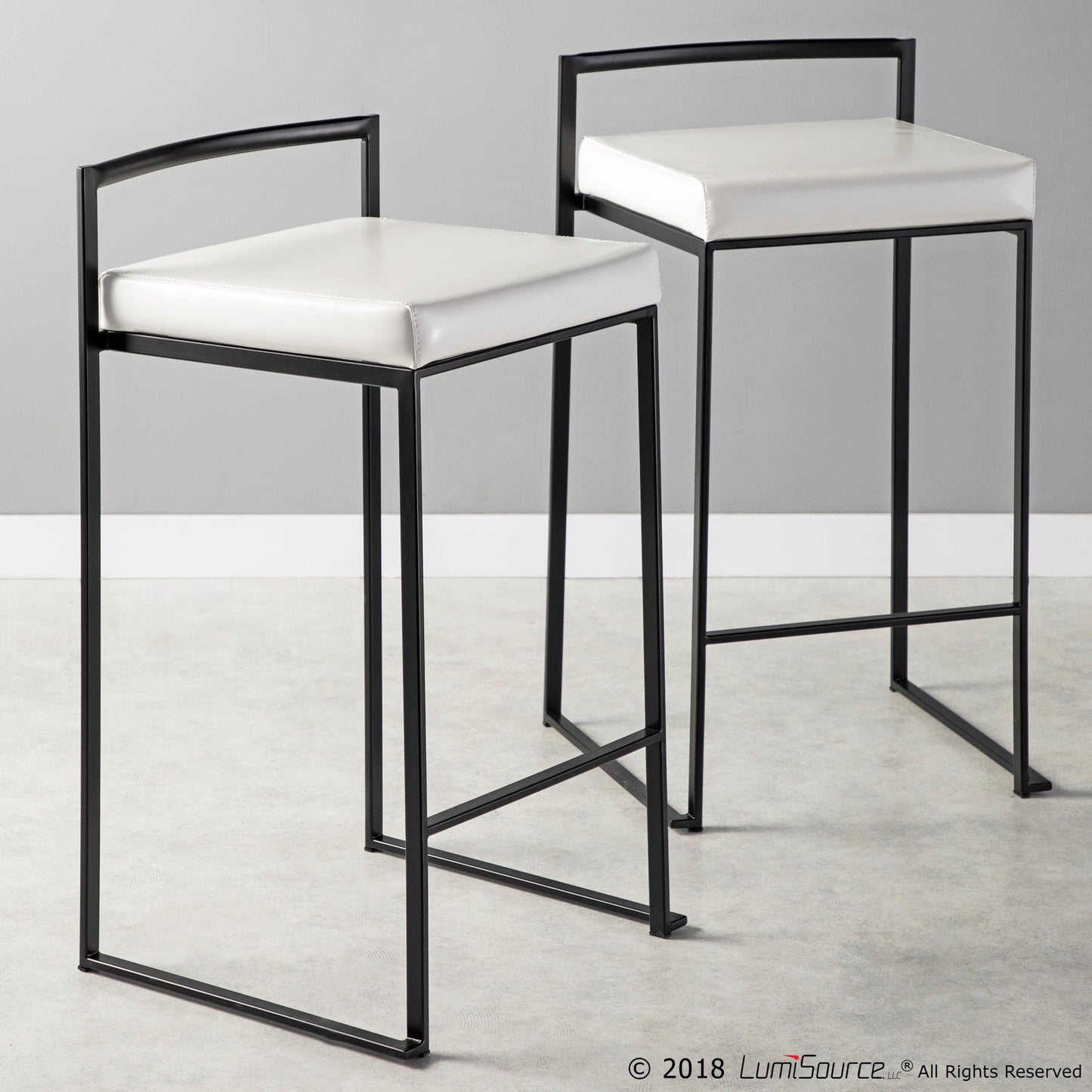 Majestic Office Furniture Stacker 26" Fixed-Height Counter Stool - Set Of 3
