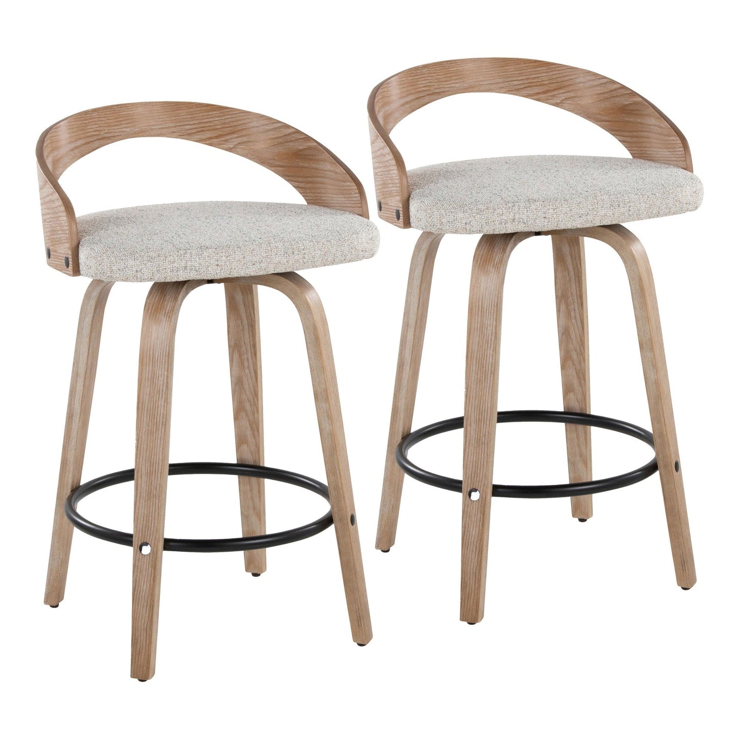 Majestic Office Furniture 26" Fixed-Height Counter Stool - Set of 2