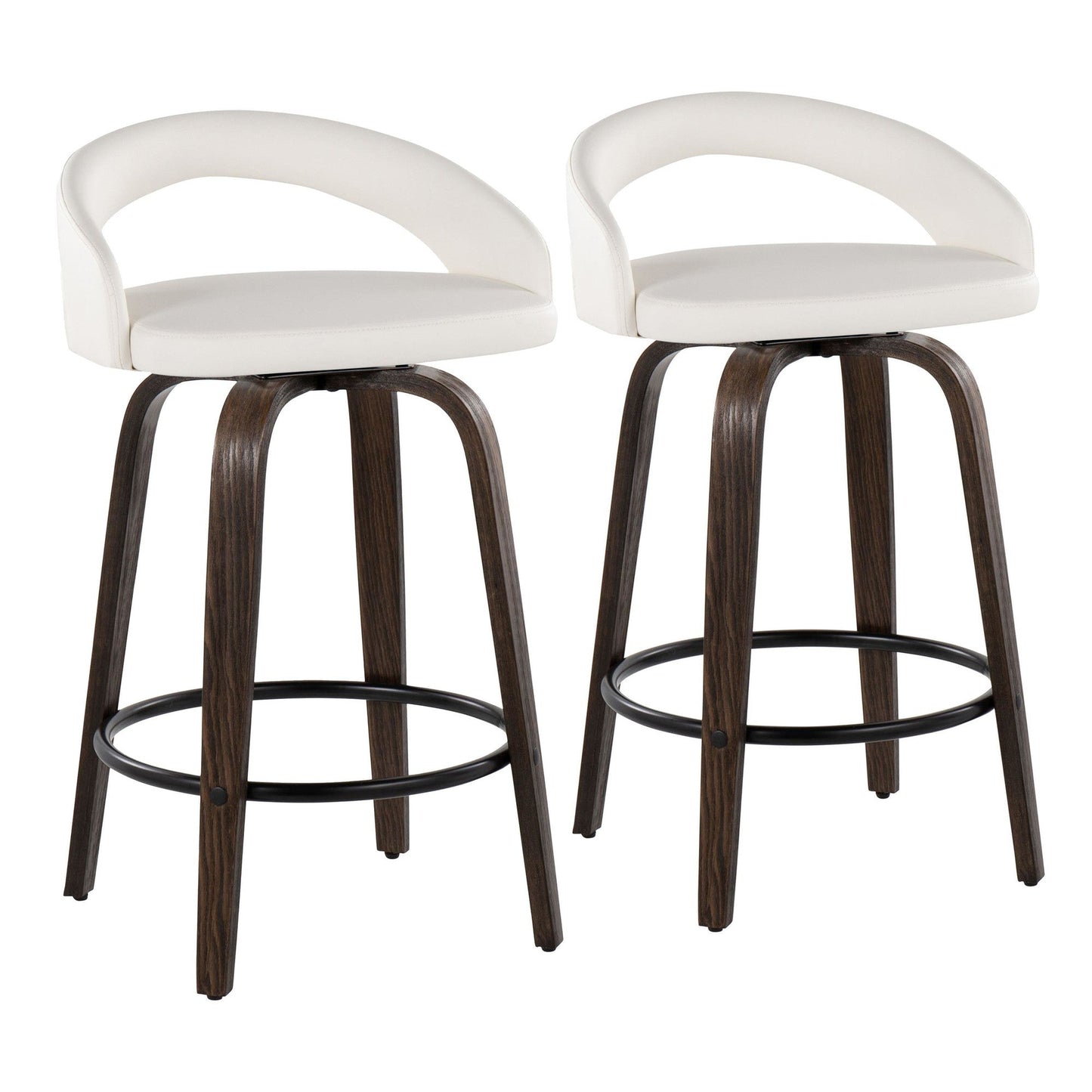 Majestic Office Furniture Upholstered 26" Fixed-Height Counter Stool - Set of 2