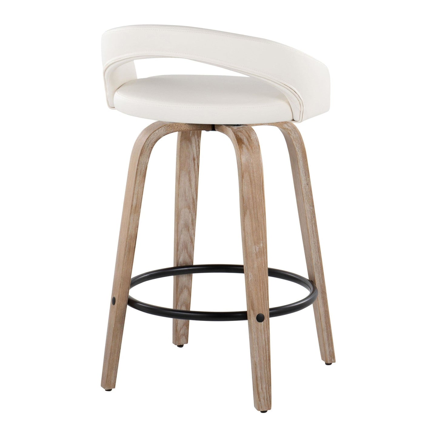 Majestic Office Furniture Upholstered 26" Fixed-Height Counter Stool - Set of 2