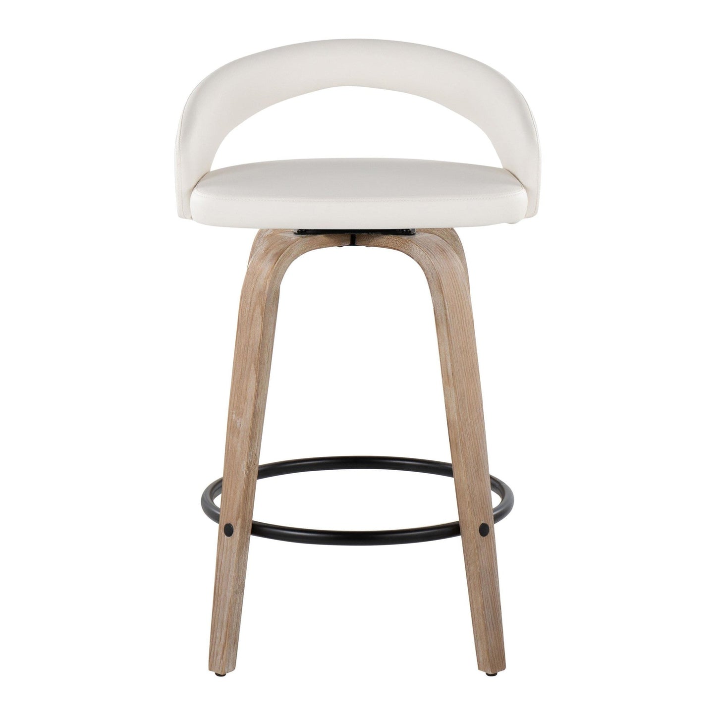 Majestic Office Furniture Upholstered 26" Fixed-Height Counter Stool - Set of 2