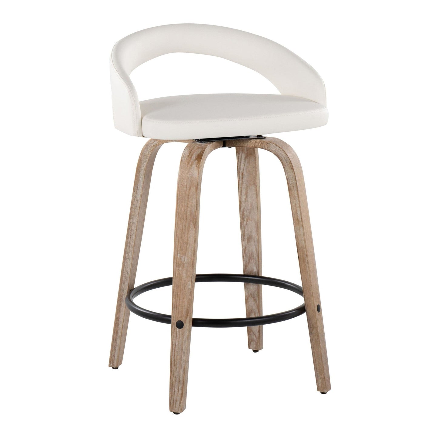 Majestic Office Furniture Upholstered 26" Fixed-Height Counter Stool - Set of 2