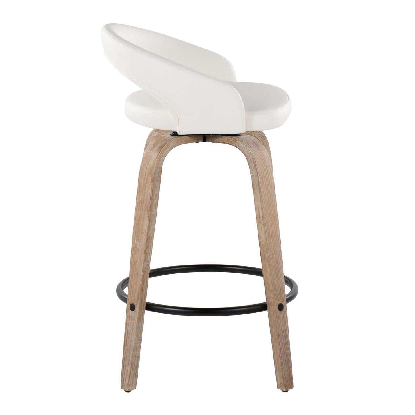 Majestic Office Furniture Upholstered 26" Fixed-Height Counter Stool - Set of 2
