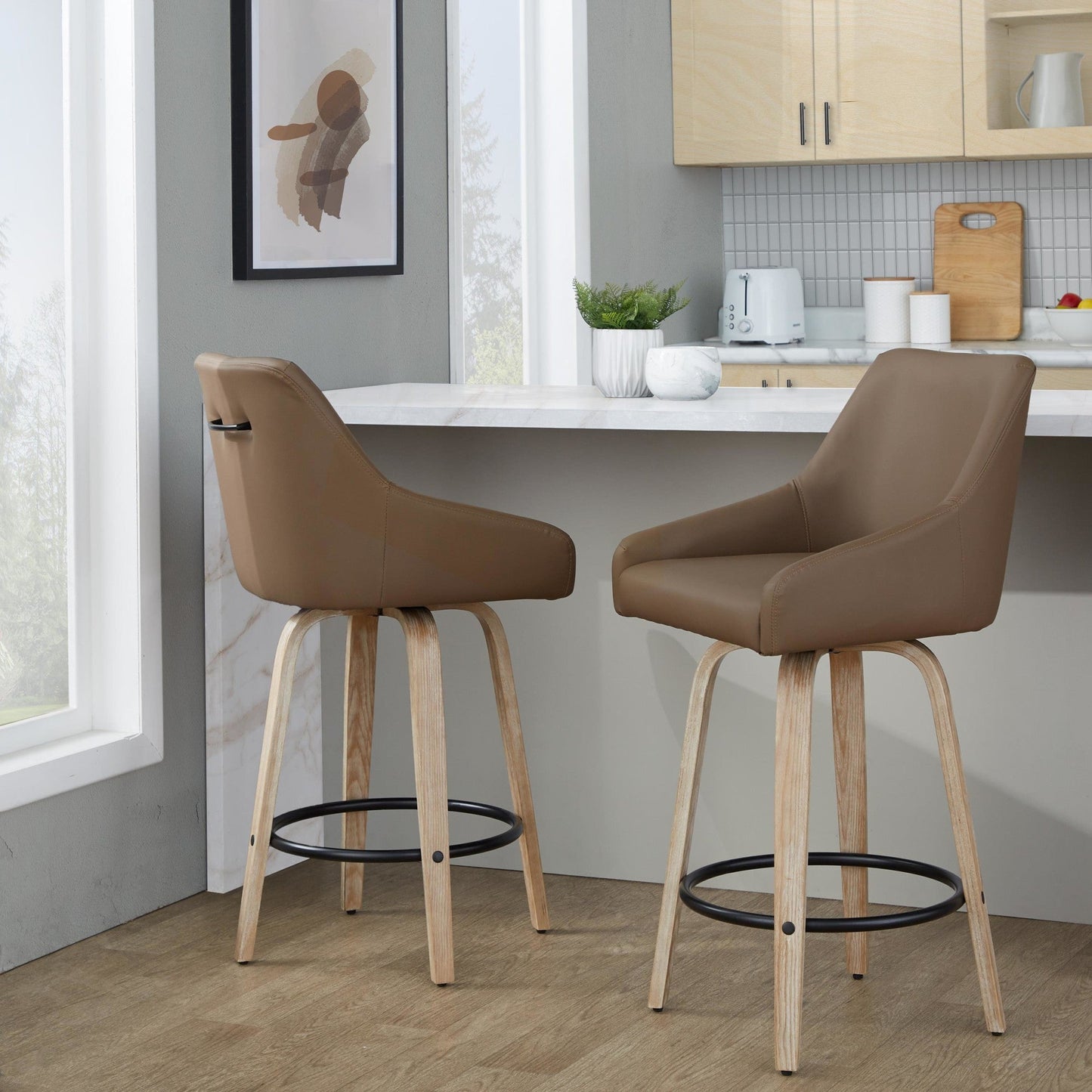 Majestic Office Furniture 26" Fixed-Height Counter Stool - Set of 2