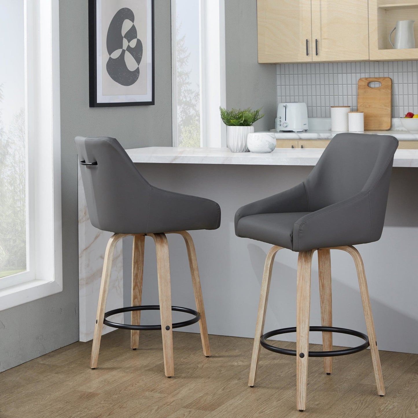 Majestic Office Furniture 26" Fixed-Height Counter Stool - Set of 2