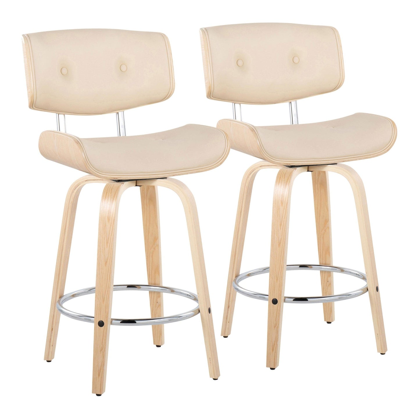 Majestic Office Furniture 26" Fixed-Height Counter Stool - Set of 2