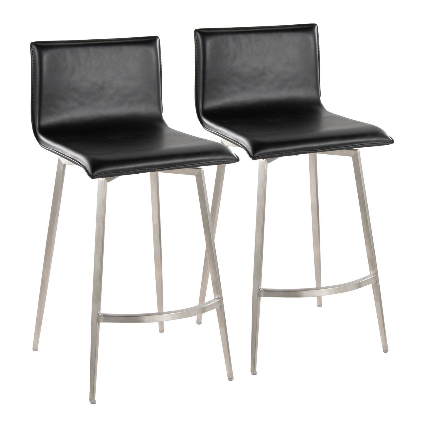 Majestic Office Furniture Upholstered 26" Fixed-Height Counter Stool - Set of 2