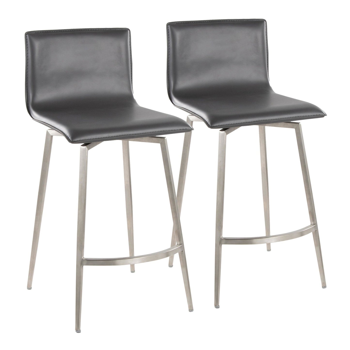 Majestic Office Furniture Upholstered 26" Fixed-Height Counter Stool - Set of 2