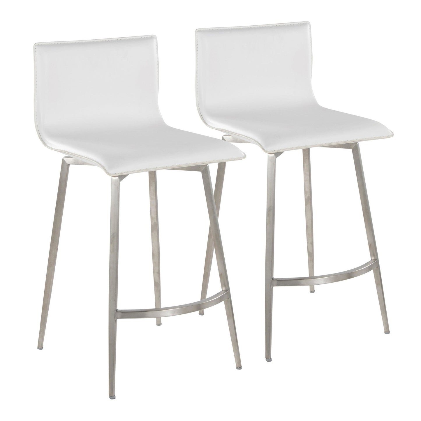 Majestic Office Furniture Upholstered 26" Fixed-Height Counter Stool - Set of 2