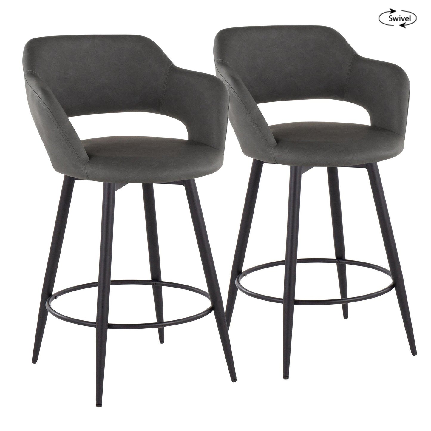 Majestic Office Furniture 26" Fixed-Height Counter Stool - Set of 2